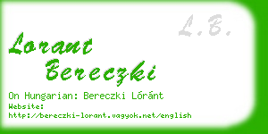 lorant bereczki business card