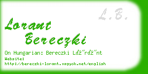 lorant bereczki business card